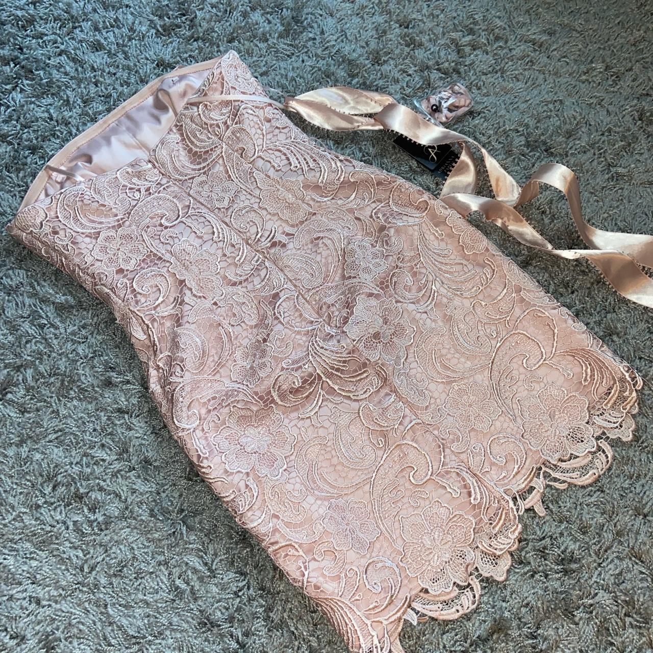 Adrianna papell rose lace guipire dress Size Depop