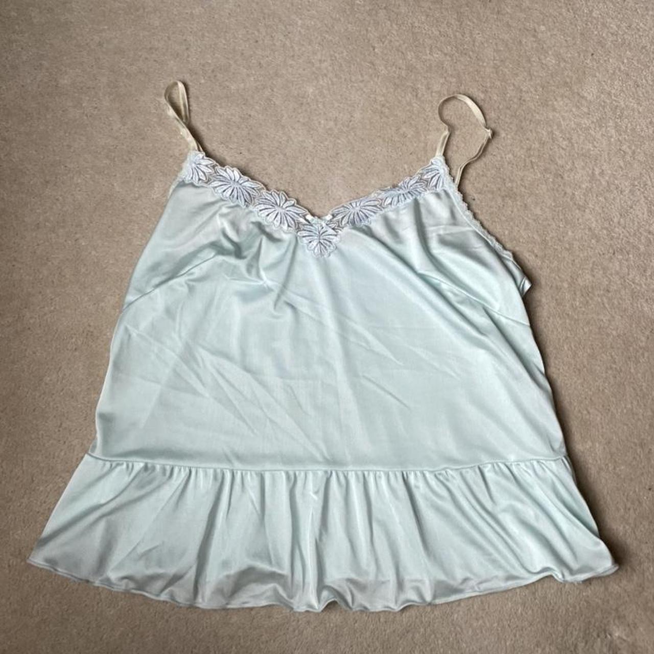 mint green satin slip cami who doesnt want a pastel... - Depop