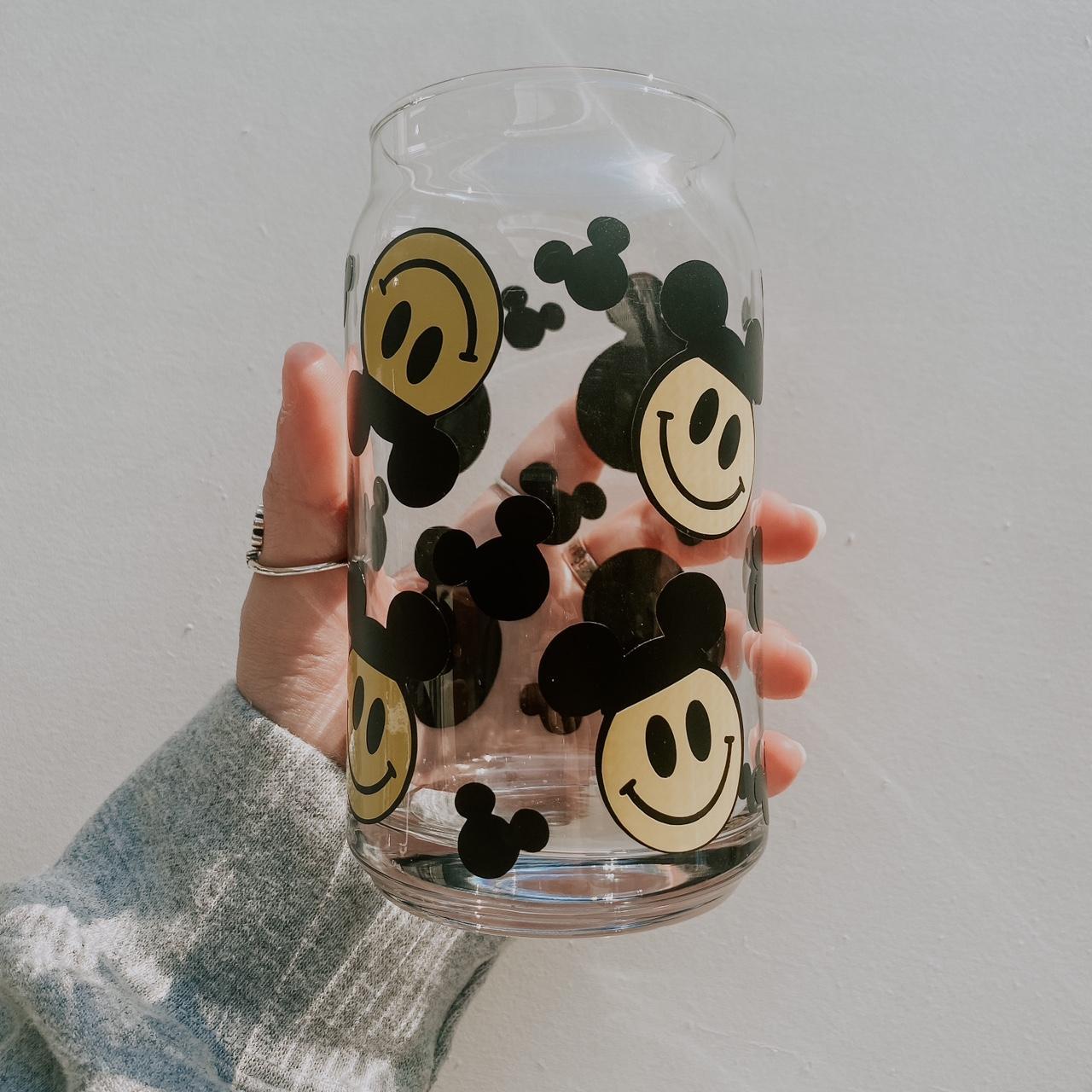 Set of 2 Micky Mouse Libby Clear Drinking Glasses - Depop