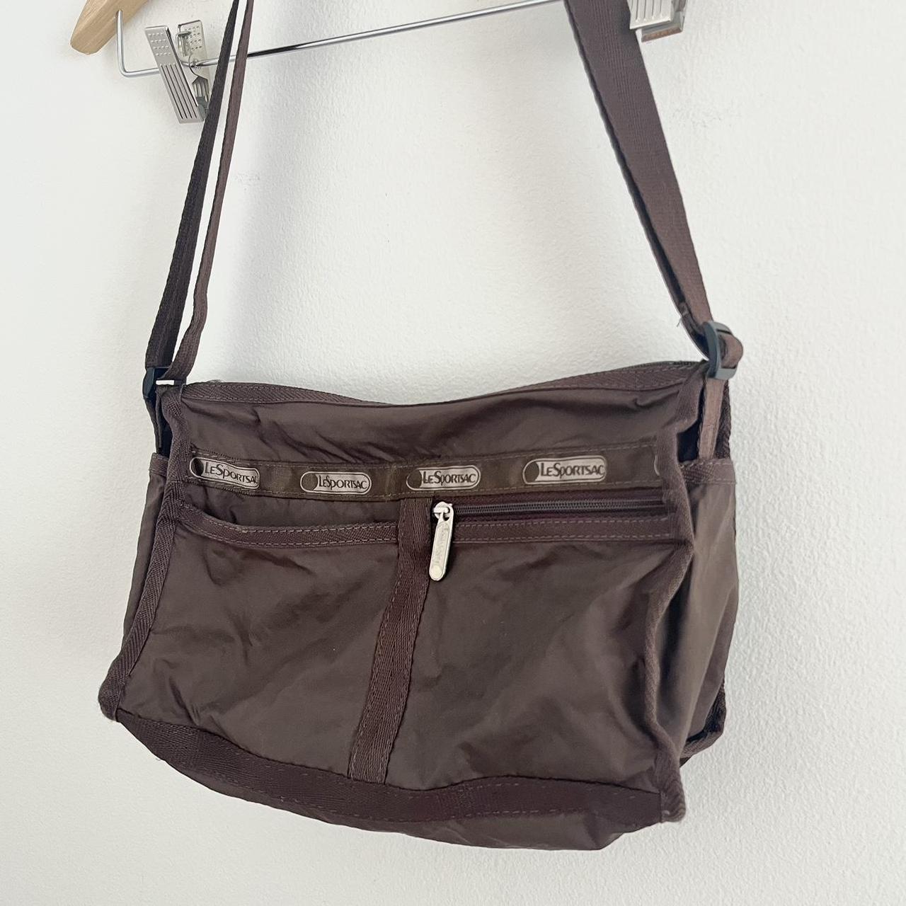 LeSportsac Women's Brown and White Bag Depop