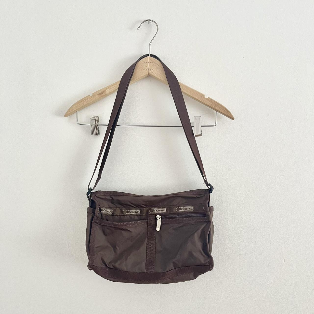 LeSportsac Women's Brown and White Bag Depop