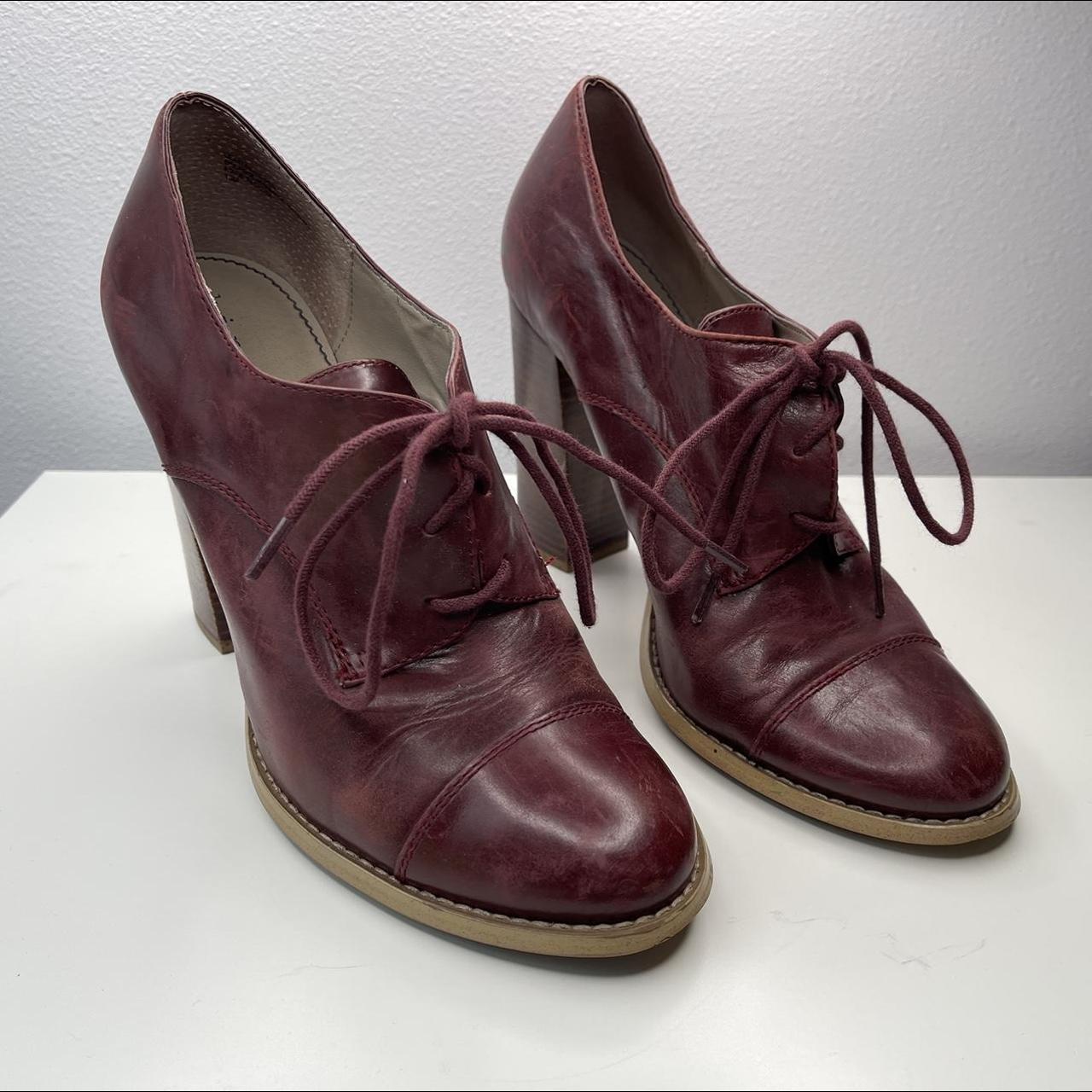 Burgundy sales lace heels