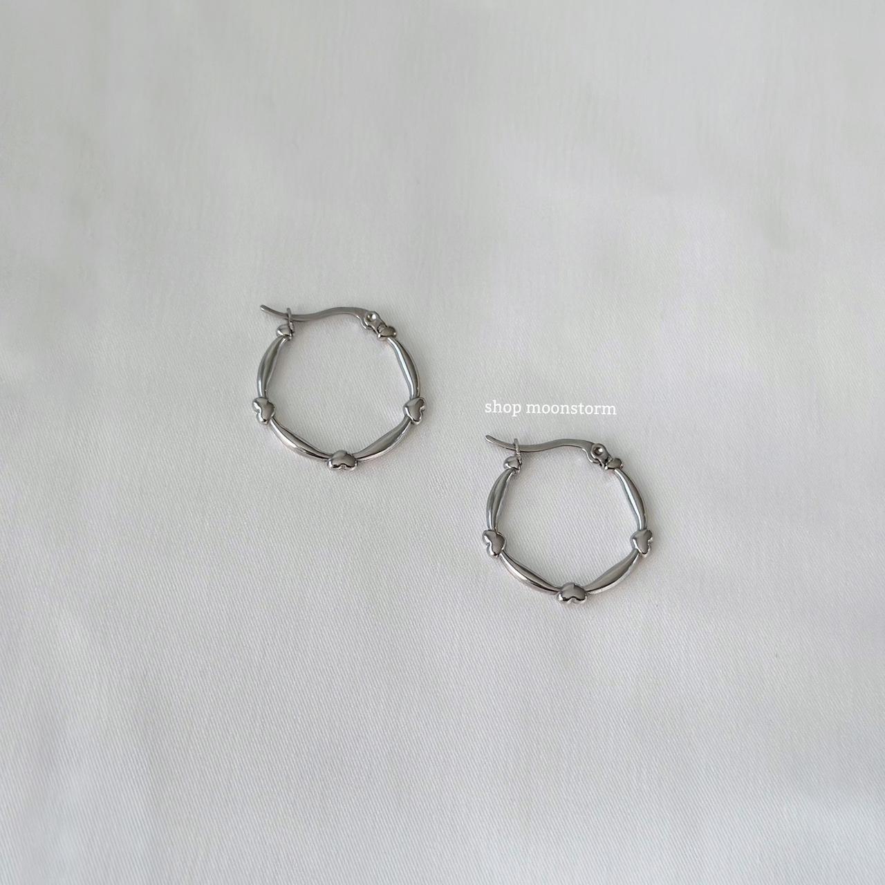 NEW silver infinite love heart hoop earrings 🤍 ~... - Depop