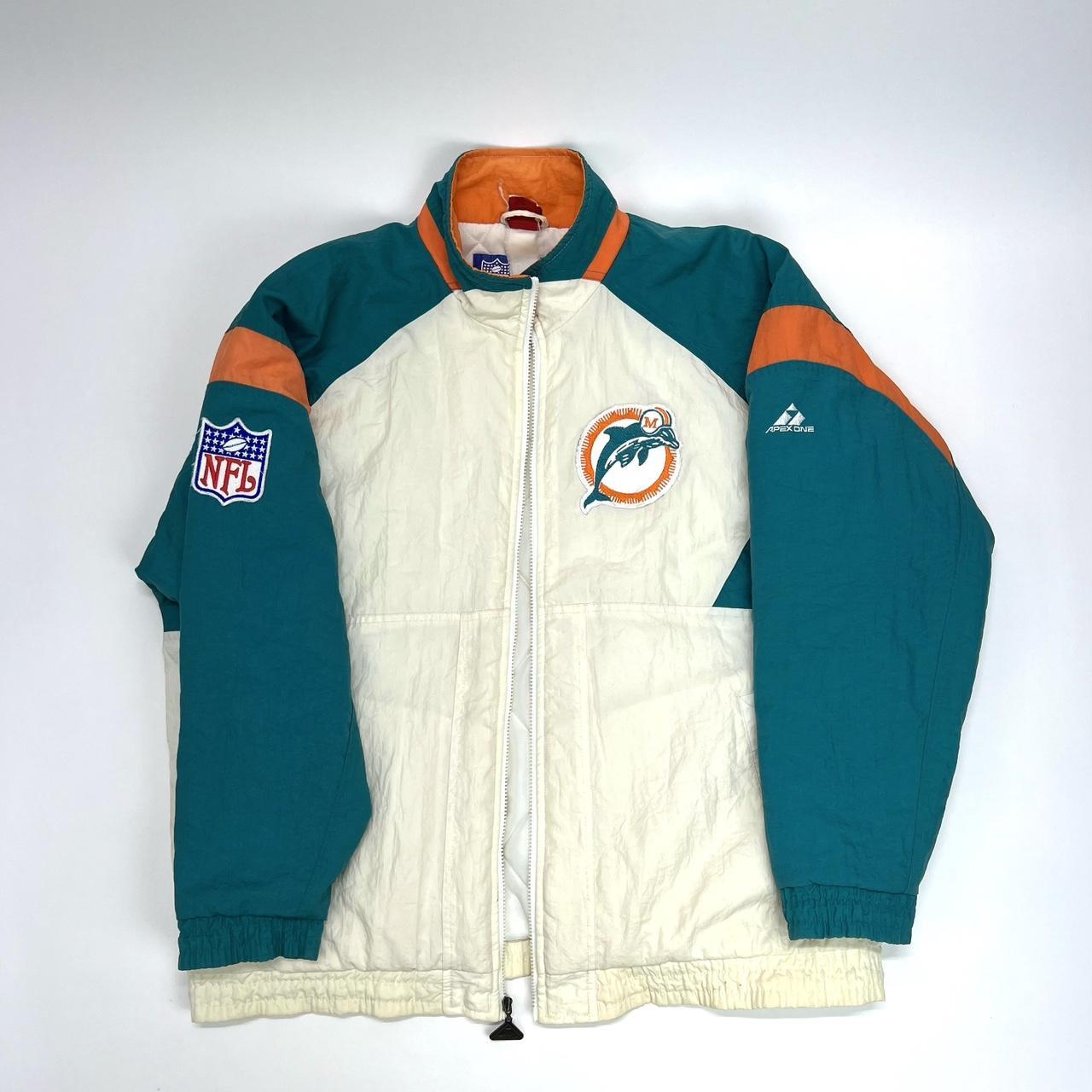 Vintage 90s Miami Dolphins Jacket Large NFL Apex One