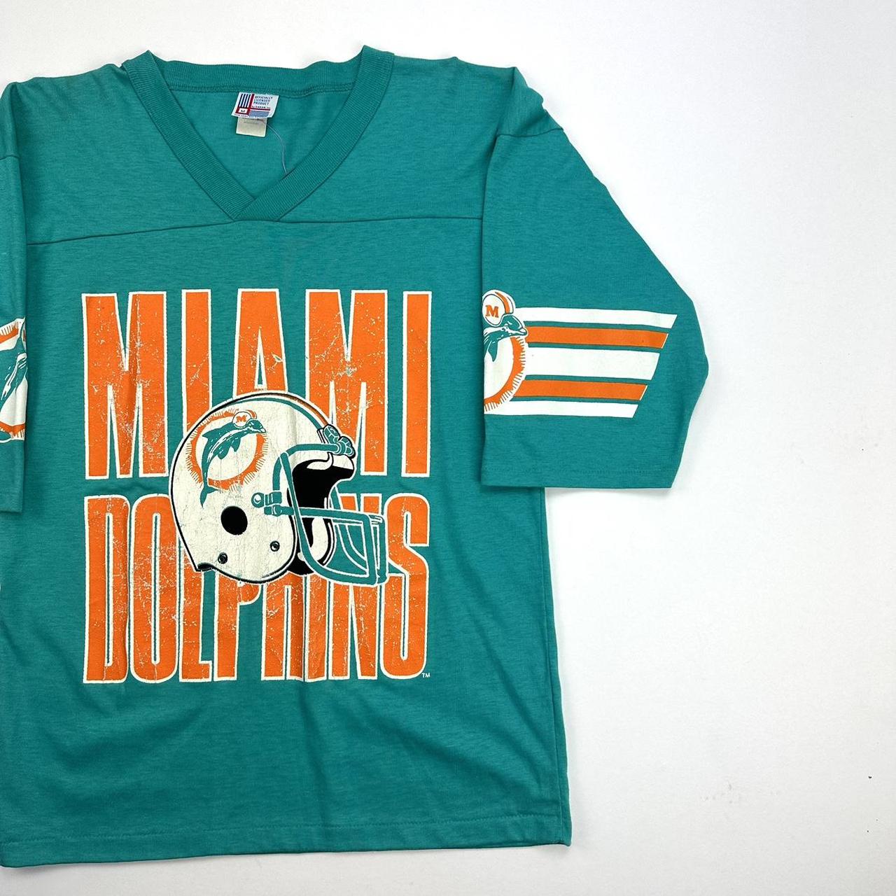 Vintage NFL Miami Dolphins Tee Shirt Size Medium Made in USA