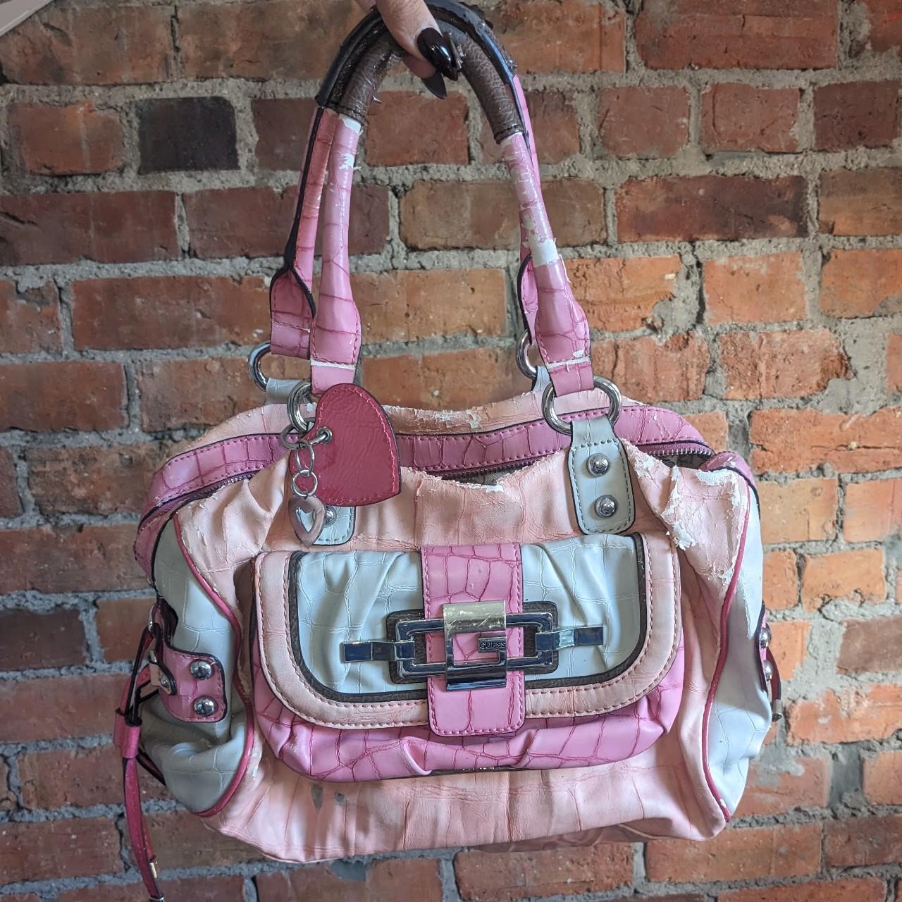 High quality Pink Guess Satchel crossbody with charms