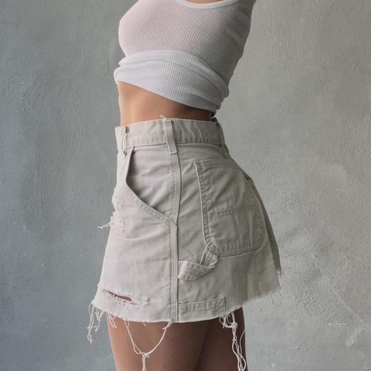 Custom carhartt skirt Made from pants Size 26 - Depop