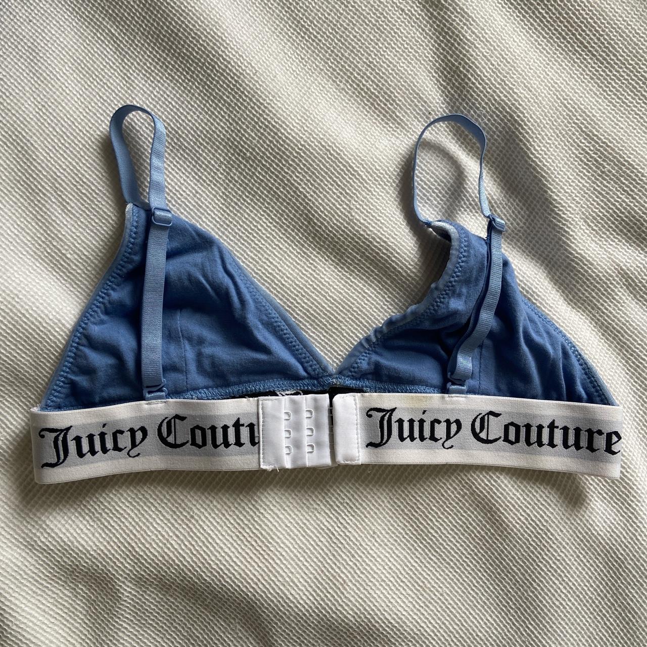 Blue velvet triangle Juicy Couture lounge bra. Never