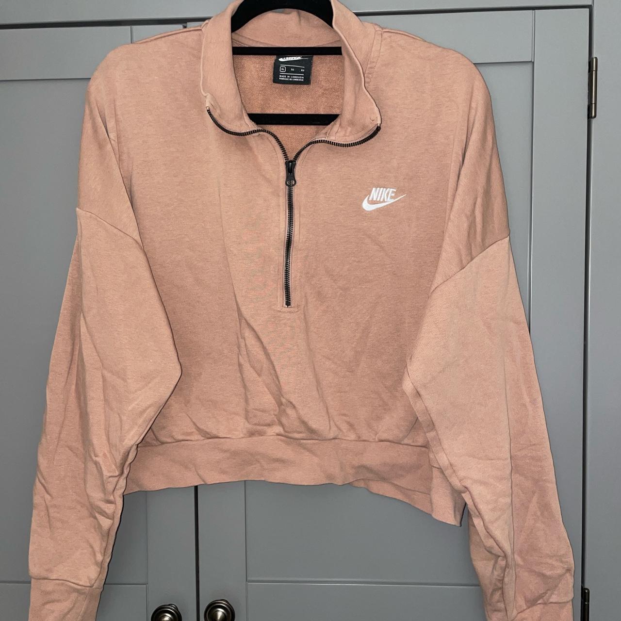 blush pink nike sweatshirt