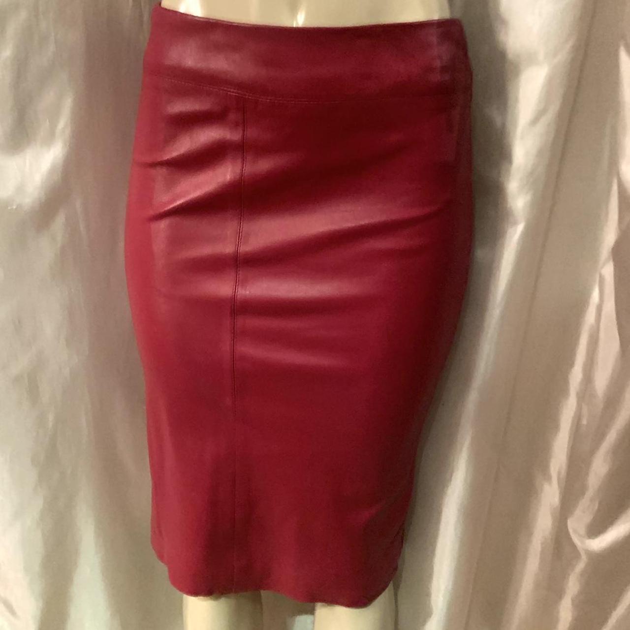 BCBGMAXAZRIA Funky 80s colorful red hot leather bond