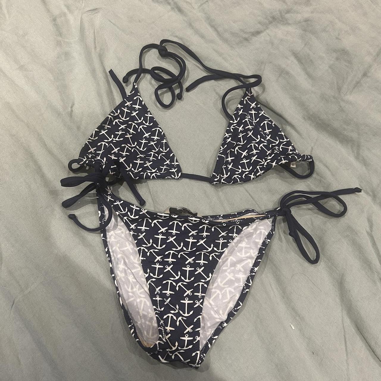 Blue burberry fashion bikini