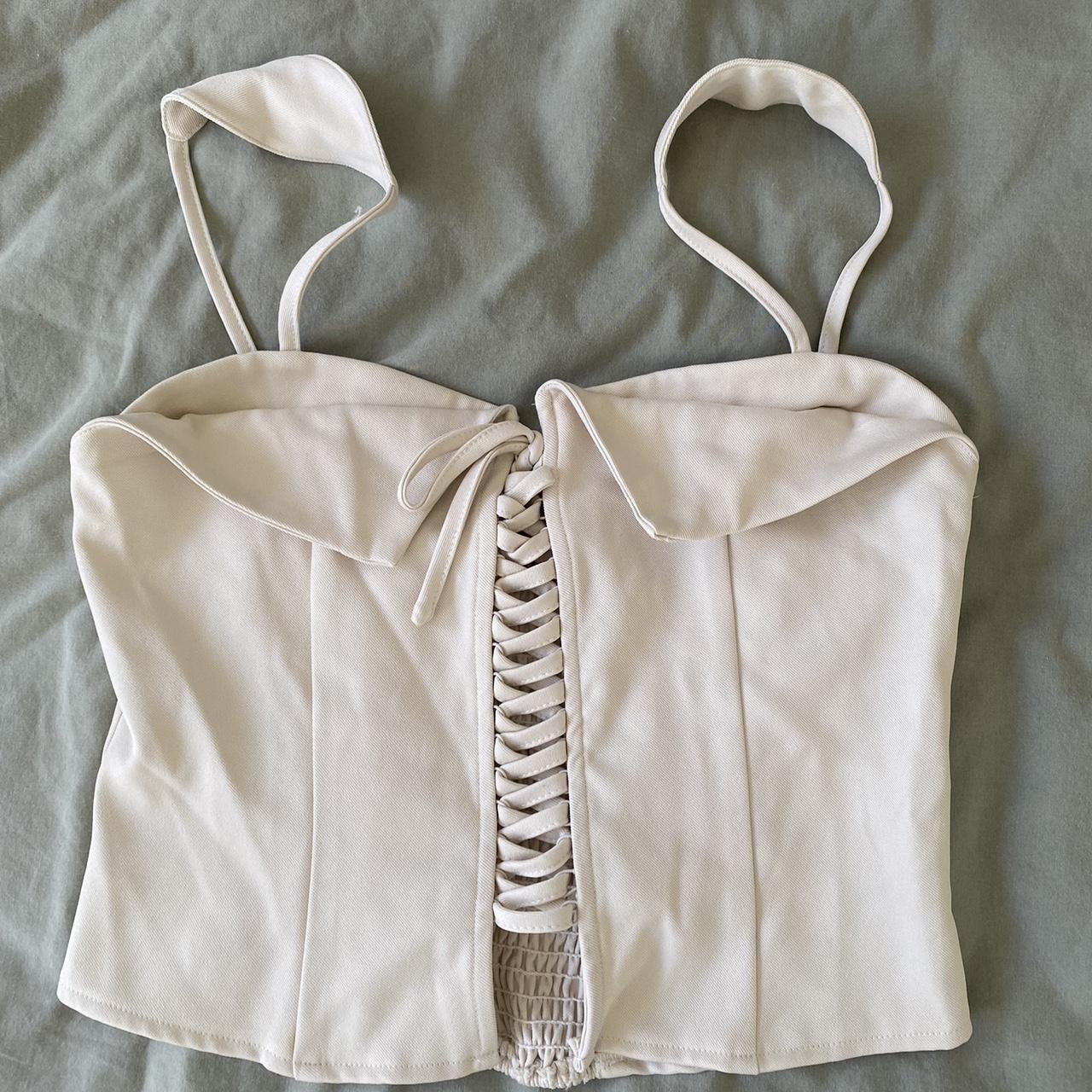 BRAND: Vrg Grl Superrrr cute corset style top.... - Depop