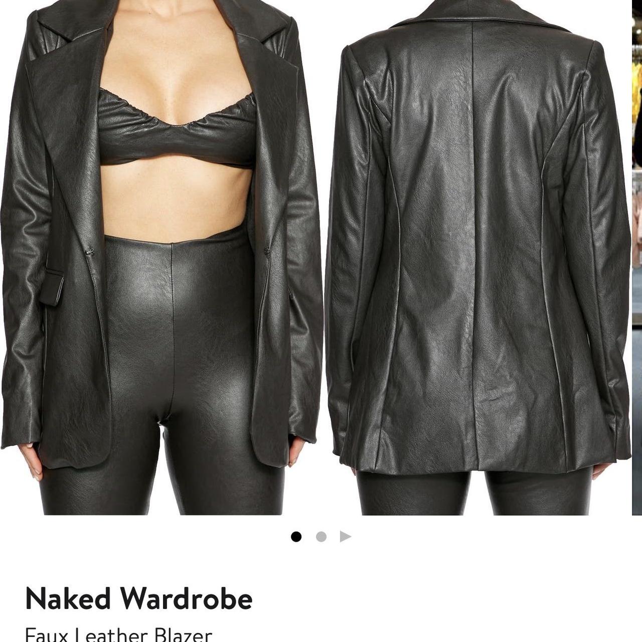 Naked Wardrobe Good Faux Leather Crop Top