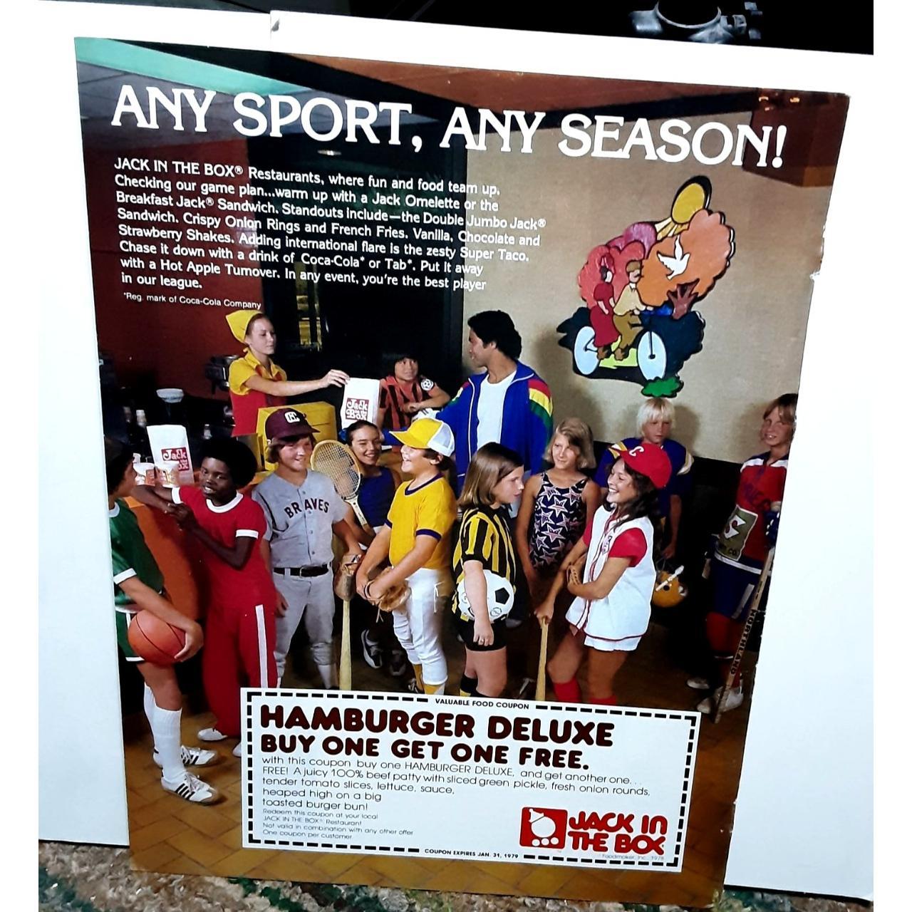 1978 Jack In The Box Hamburger Deluxe Original Print... | Depop 1978-jack-in-the-box-hamburger-deluxe-original-print-depop