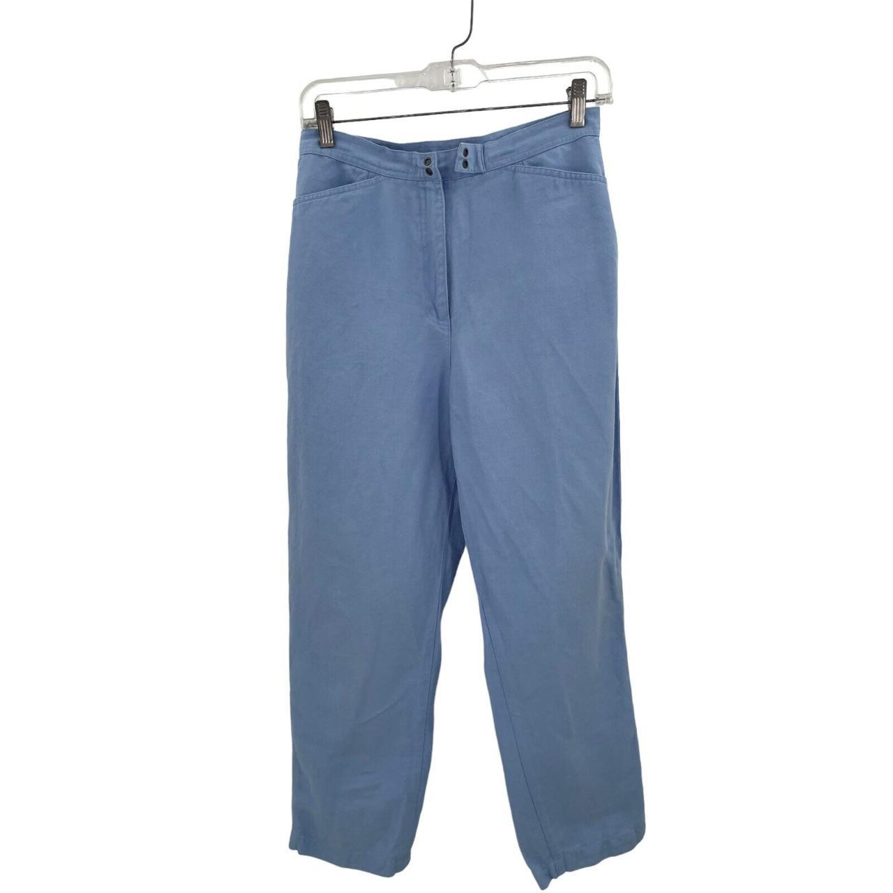Talbots Women's Navy and Blue Trousers | Depop