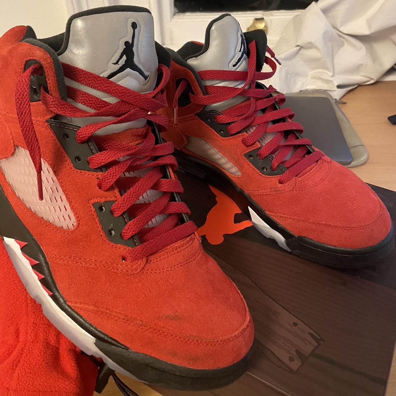 📍Jordan 5 Red Raging Bull with Box 📍8.5/10 Condition... - Depop