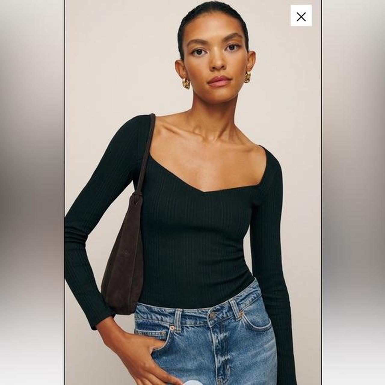 Reformation Leighton Knit Top ニット　トップス　S Reformation Leighton Knit Top Retails for $148 | Depop