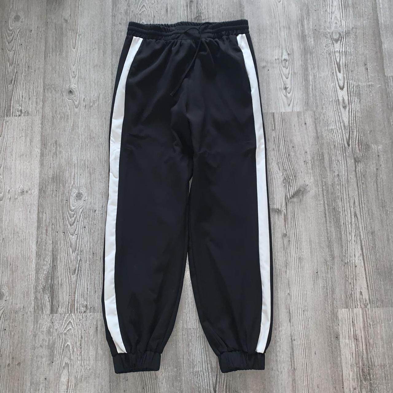 Topshop black and white joggers sale