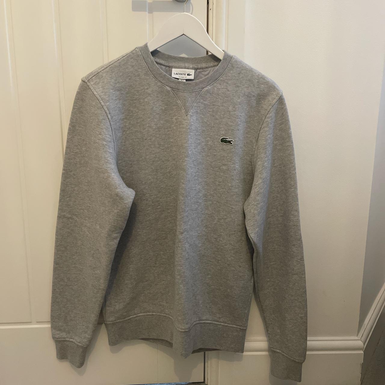 Lacoste Men's Grey Sweatshirt | Depop