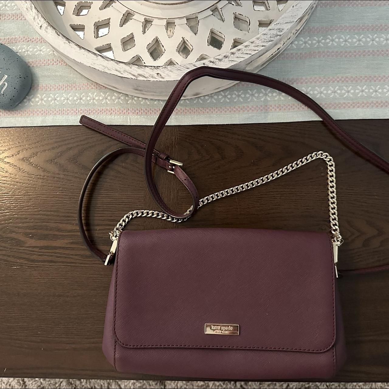 Kate Spade Bag New York bag in Burgundy color 100%... - Depop