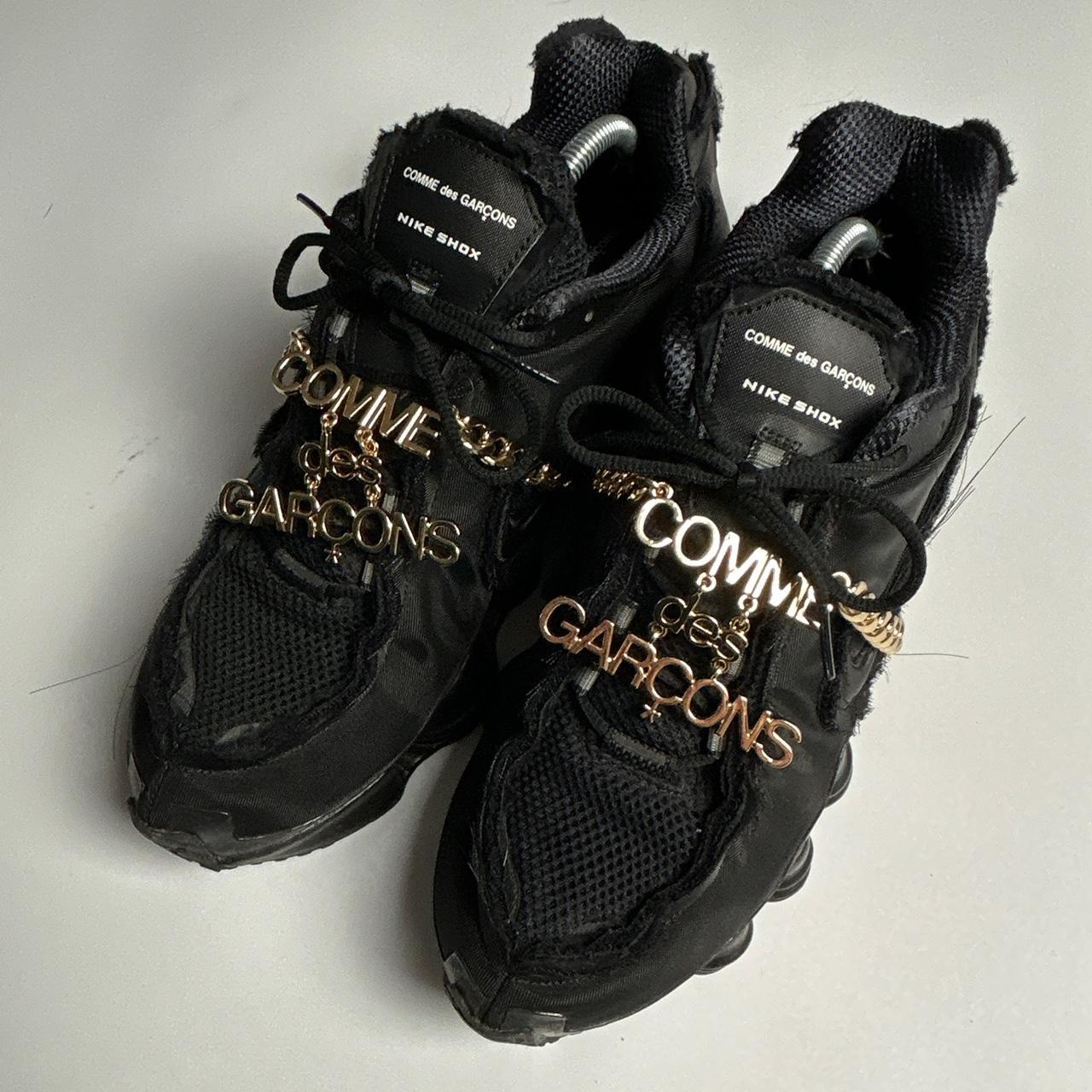 cdg nike shox black