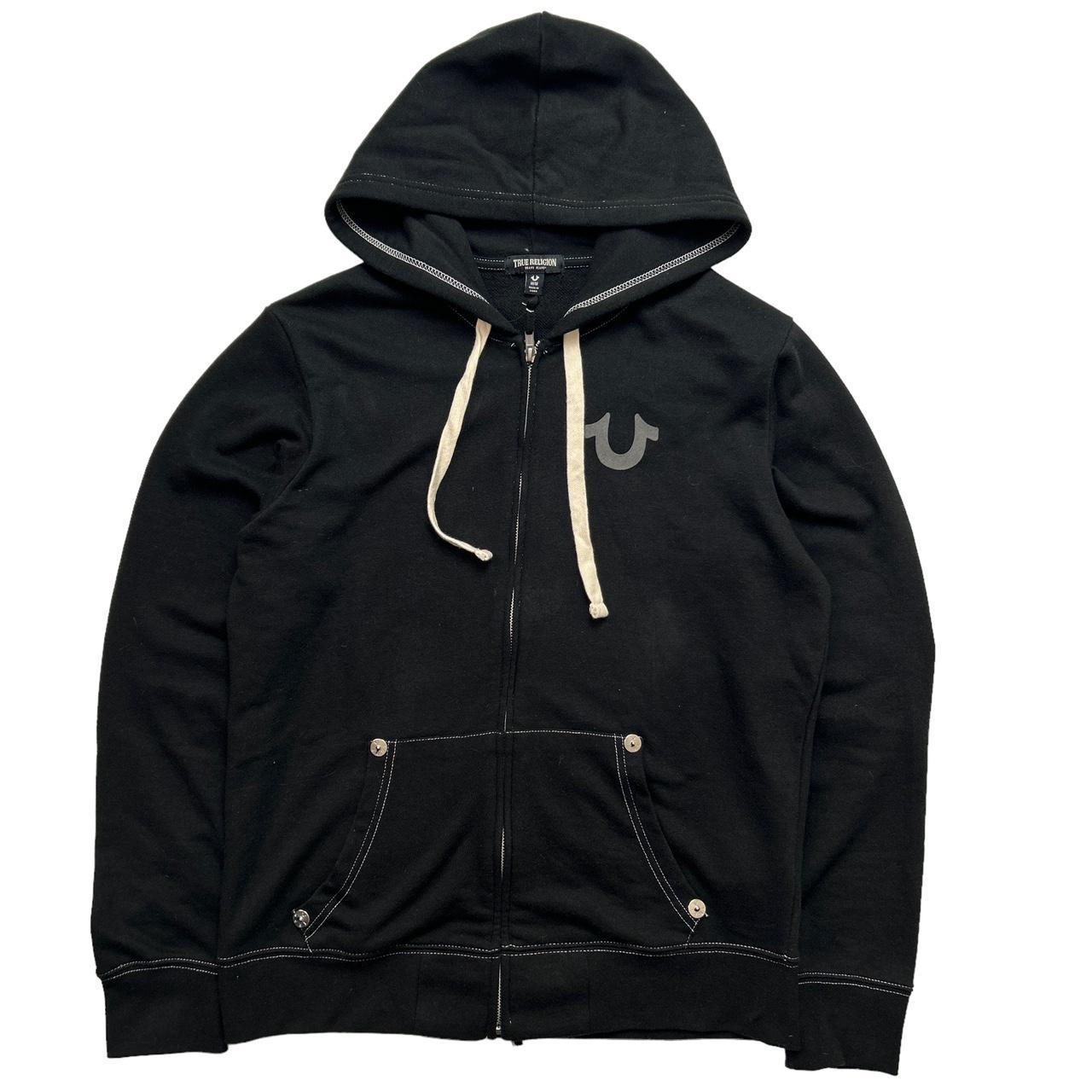 True Religion Hoodie Size M Black true religion... Depop
