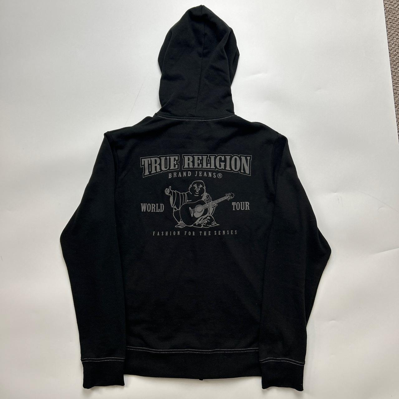 True Religion Hoodie Size M Black true religion... Depop