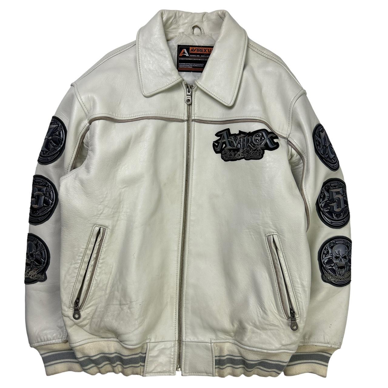 ジャケット・アウター Avirex USA Skull Feather Leather Jacket AVIREX USA Skull Feather Leather Jacket