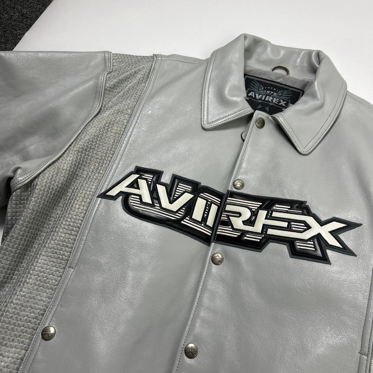 Avirex Jacket Size L Graphic Avirex skull leather | Depop Avirex Jacket Size L Graphic Avirex skull leather | Depop