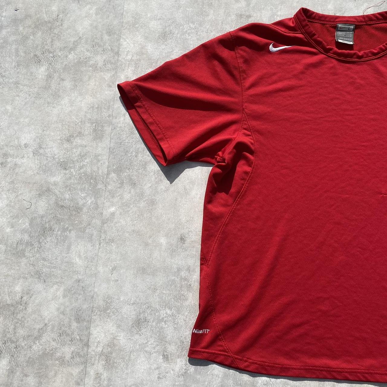 mens red nike dri fit shirt