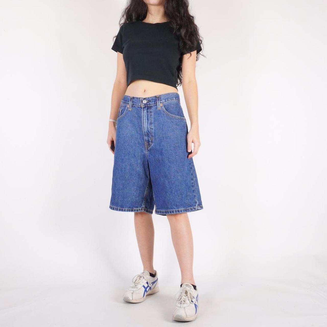 blue denim shorts / jorts Brand: levis, cotton Size... - Depop