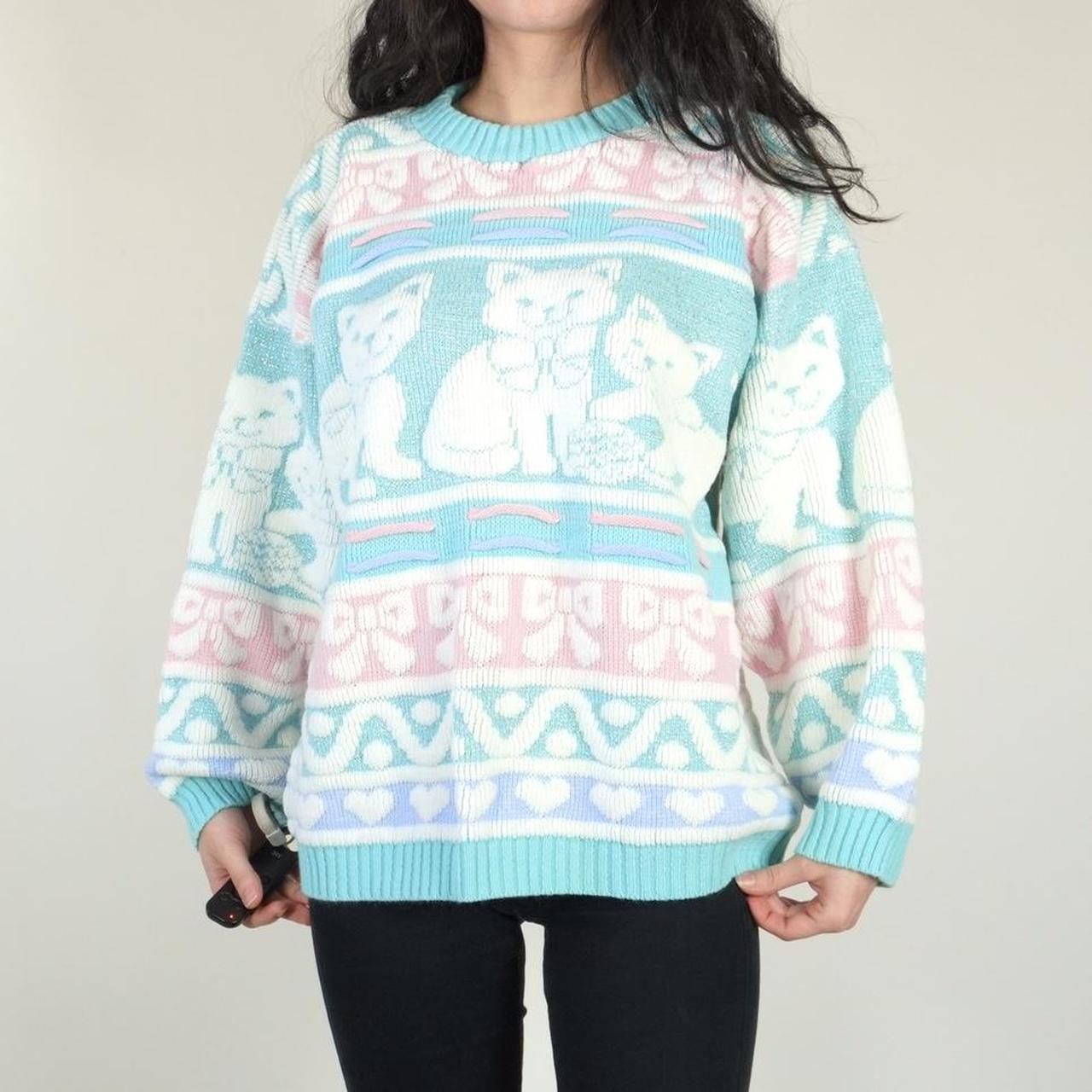 Pastel discount cat sweater