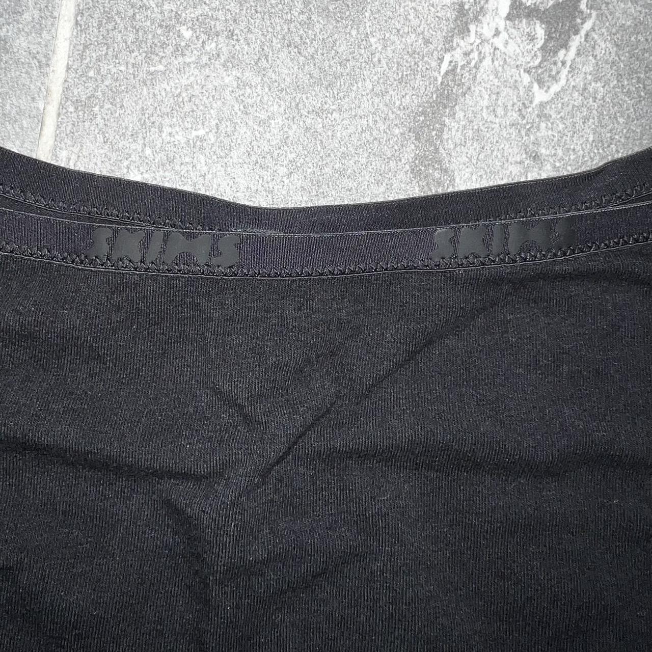 Skims Black Cotton Logo Tank Size: M Condition:... - Depop
