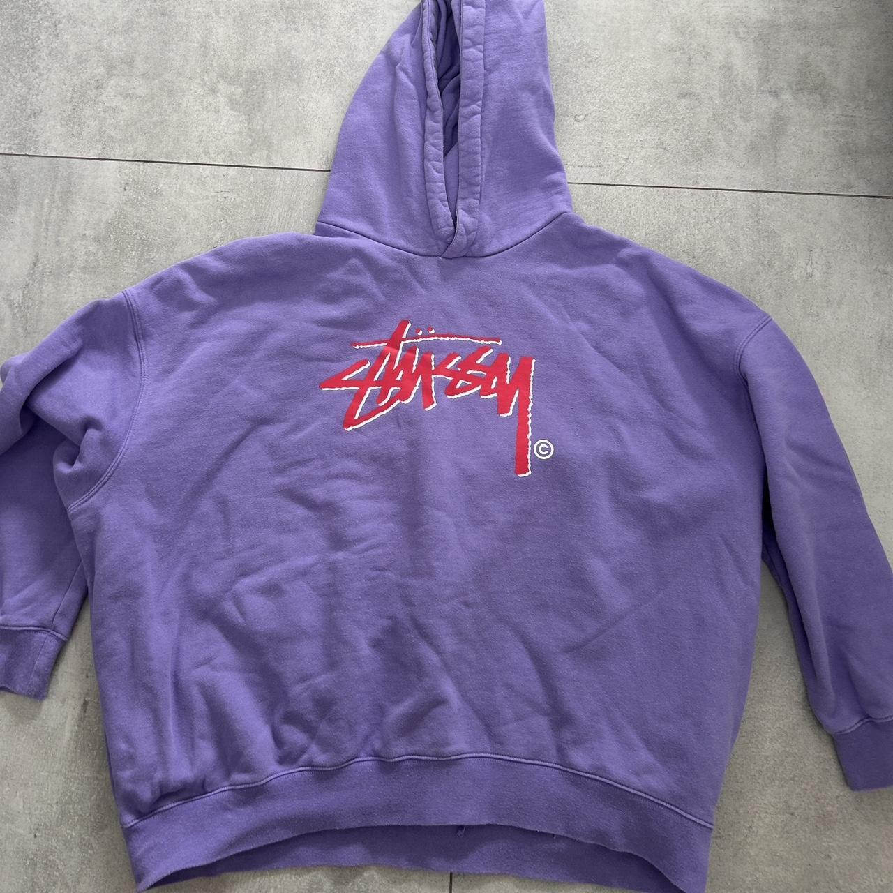 Women’s purple Stussy hoodie Size 14 - Depop