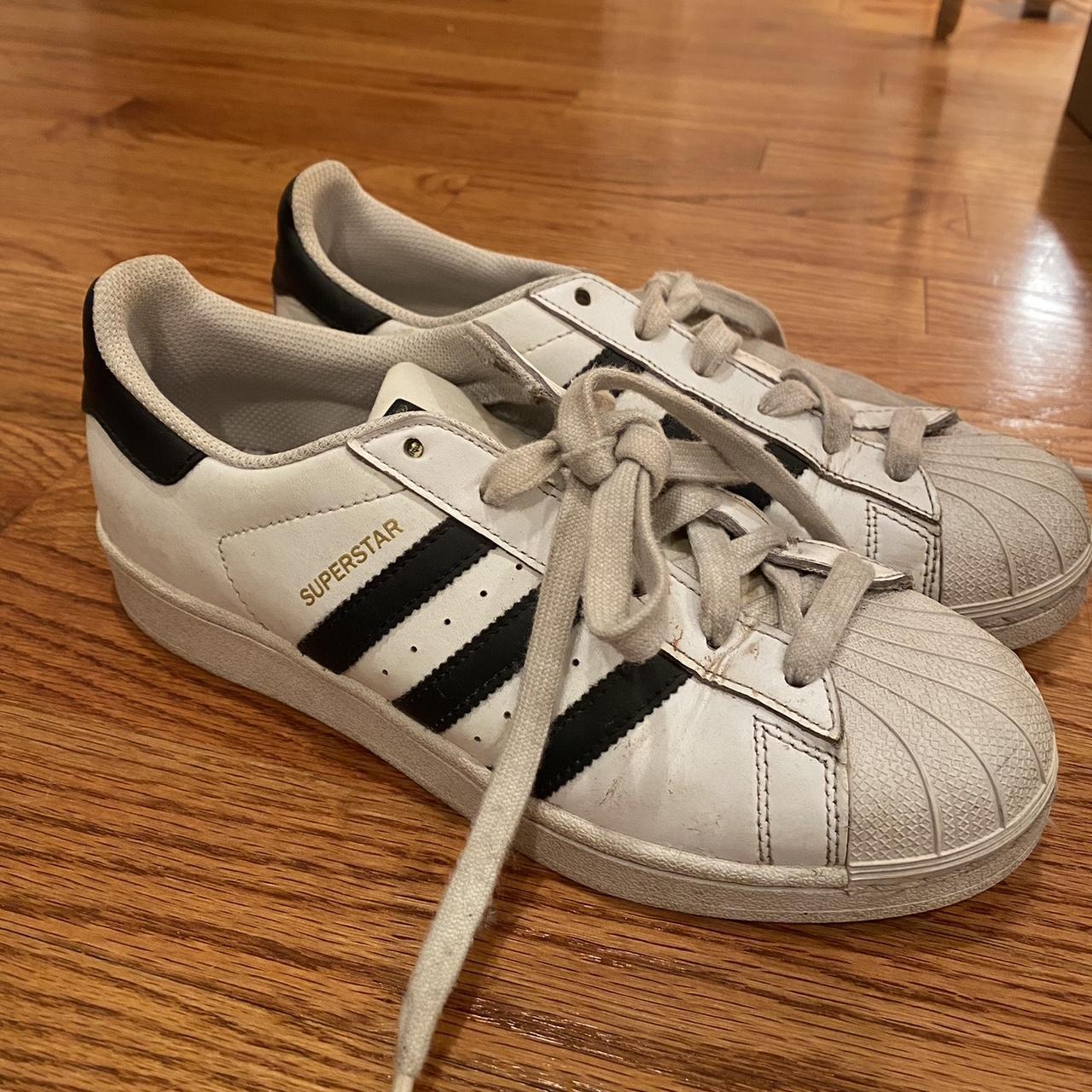 Adidas super star sneakers. Fits a size 8-8.5. In... - Depop