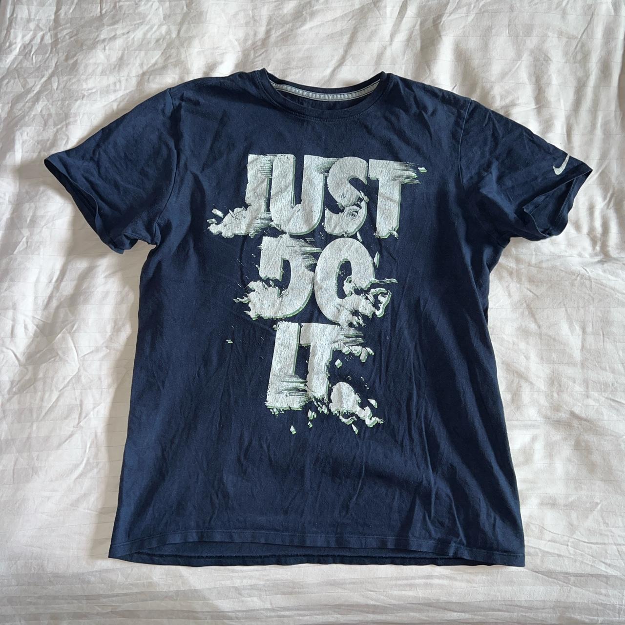 Men’s Nike Just Do It T-shirt in navy - size... - Depop