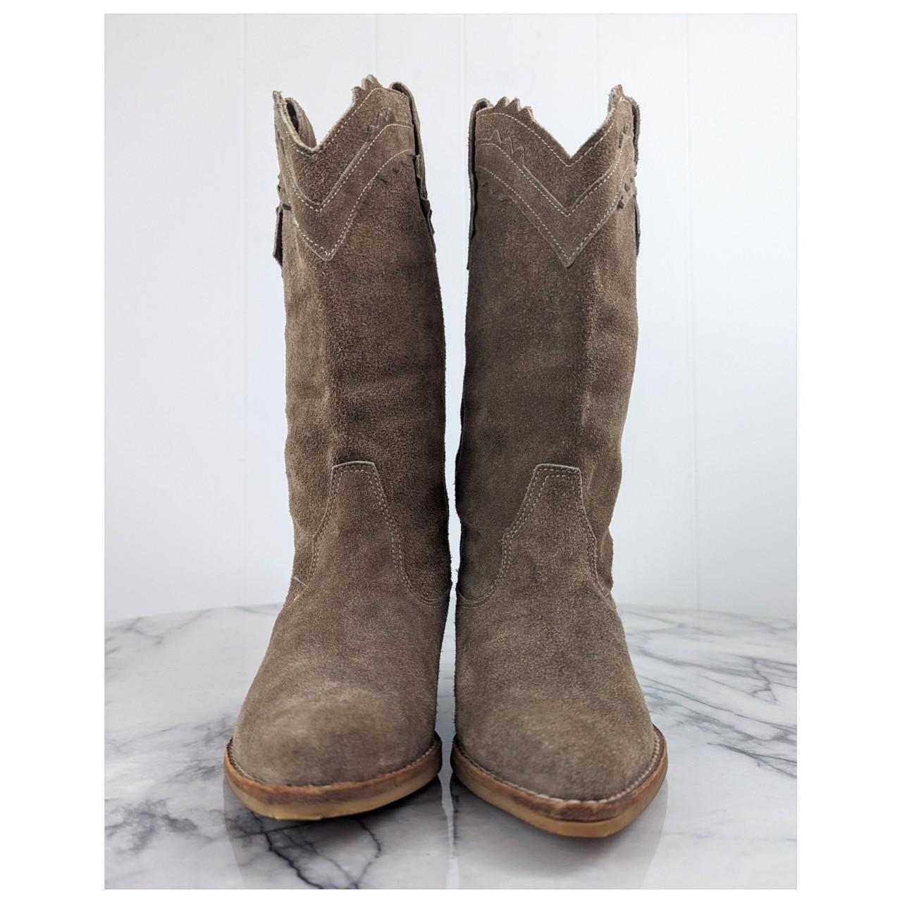 Frye Women's Tan and Grey Boots (2)