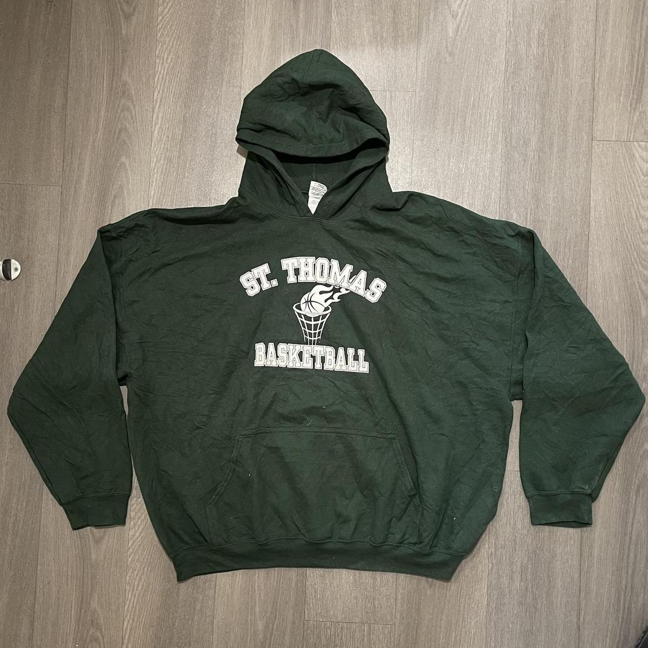 Men's Green and White Hoodie | Depop