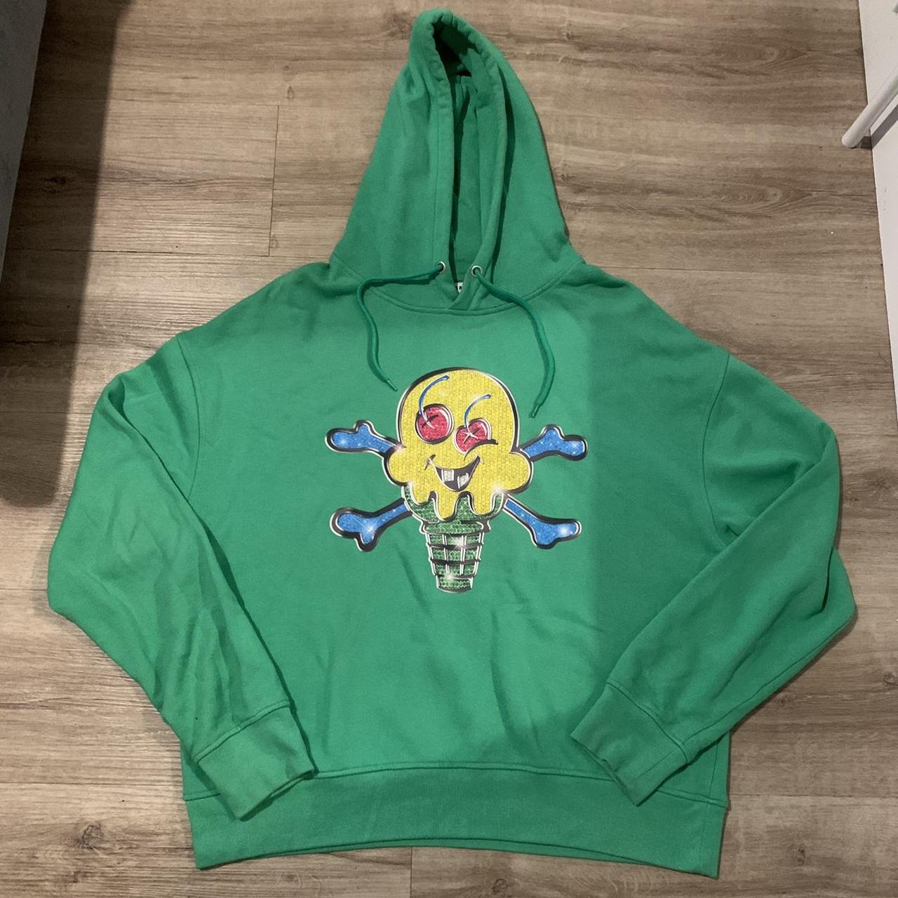 トップス UK ICECREAM LOGO sweat green トップス UK ICECREAM LOGO