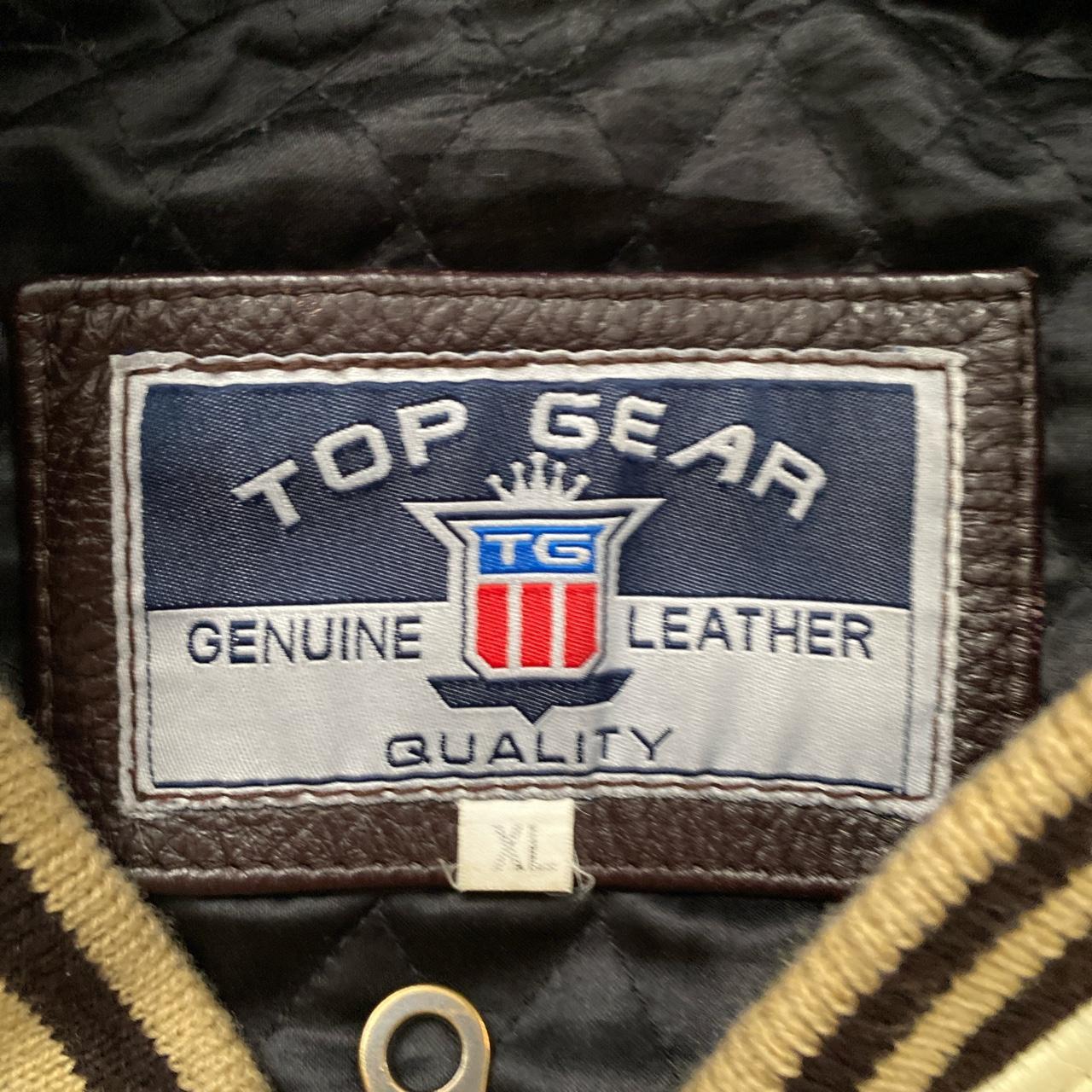 Dragon Top Gear Leather Vintage Jacket Beige Cream... Depop