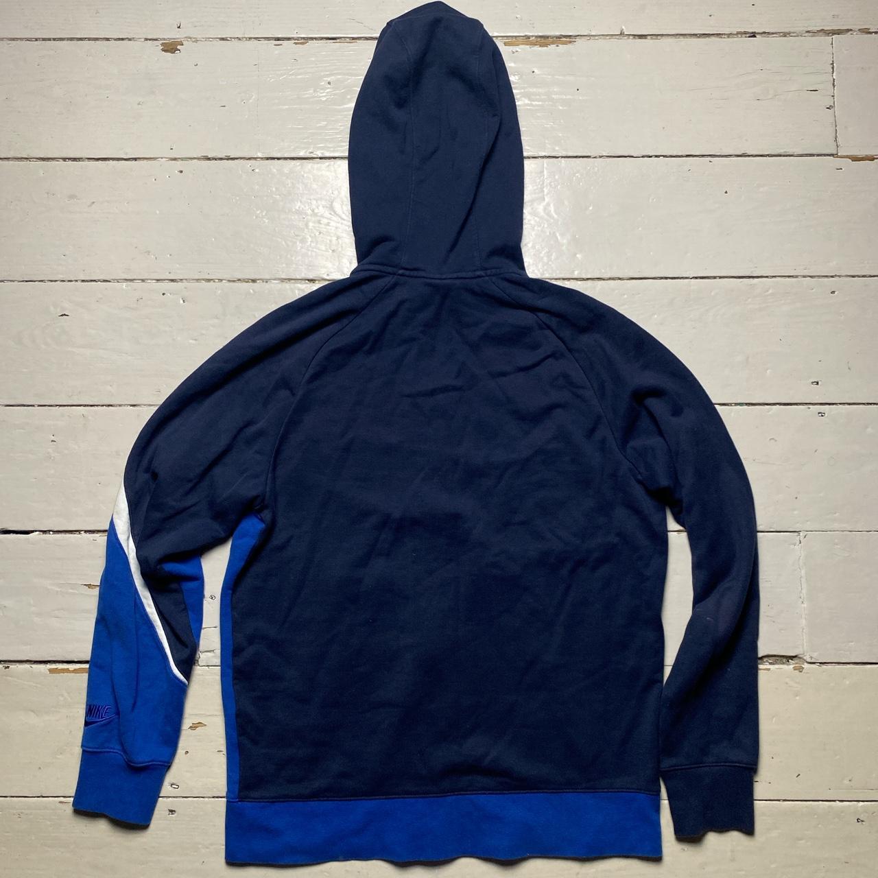 Nike Big Swoosh Tracksuit Navy Blue and White 🌊 In... - Depop