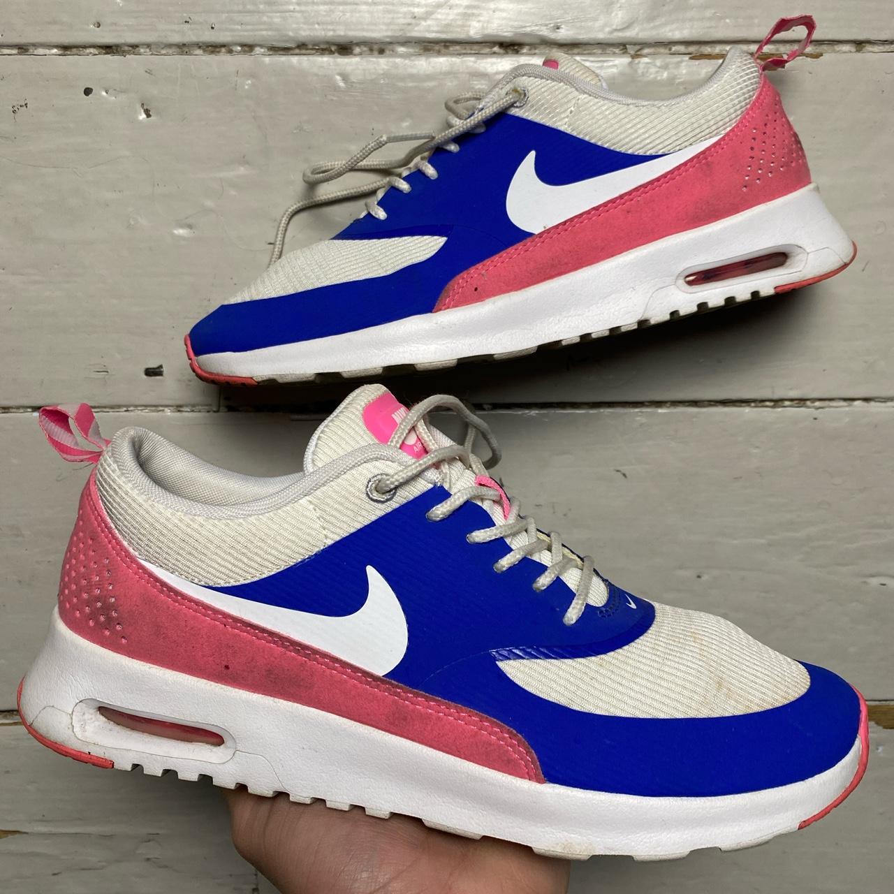 Air max thea white pink blue best sale