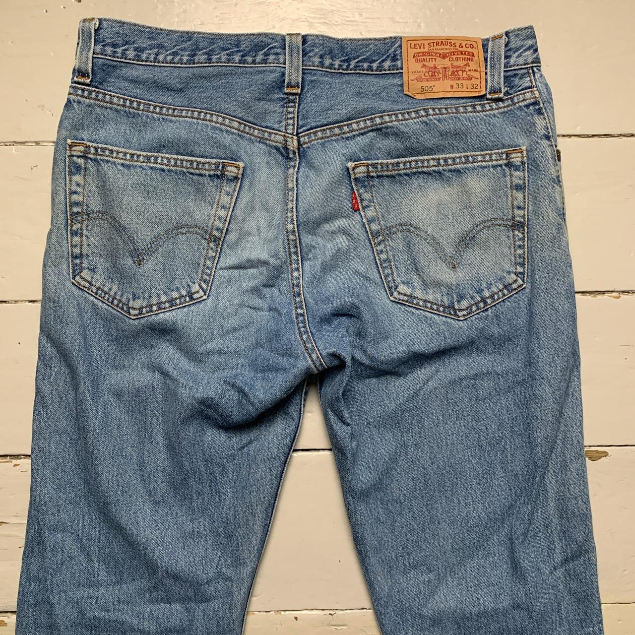 Levis 505 Baggy Blue Stonewash Jeans 👖 In great... - Depop