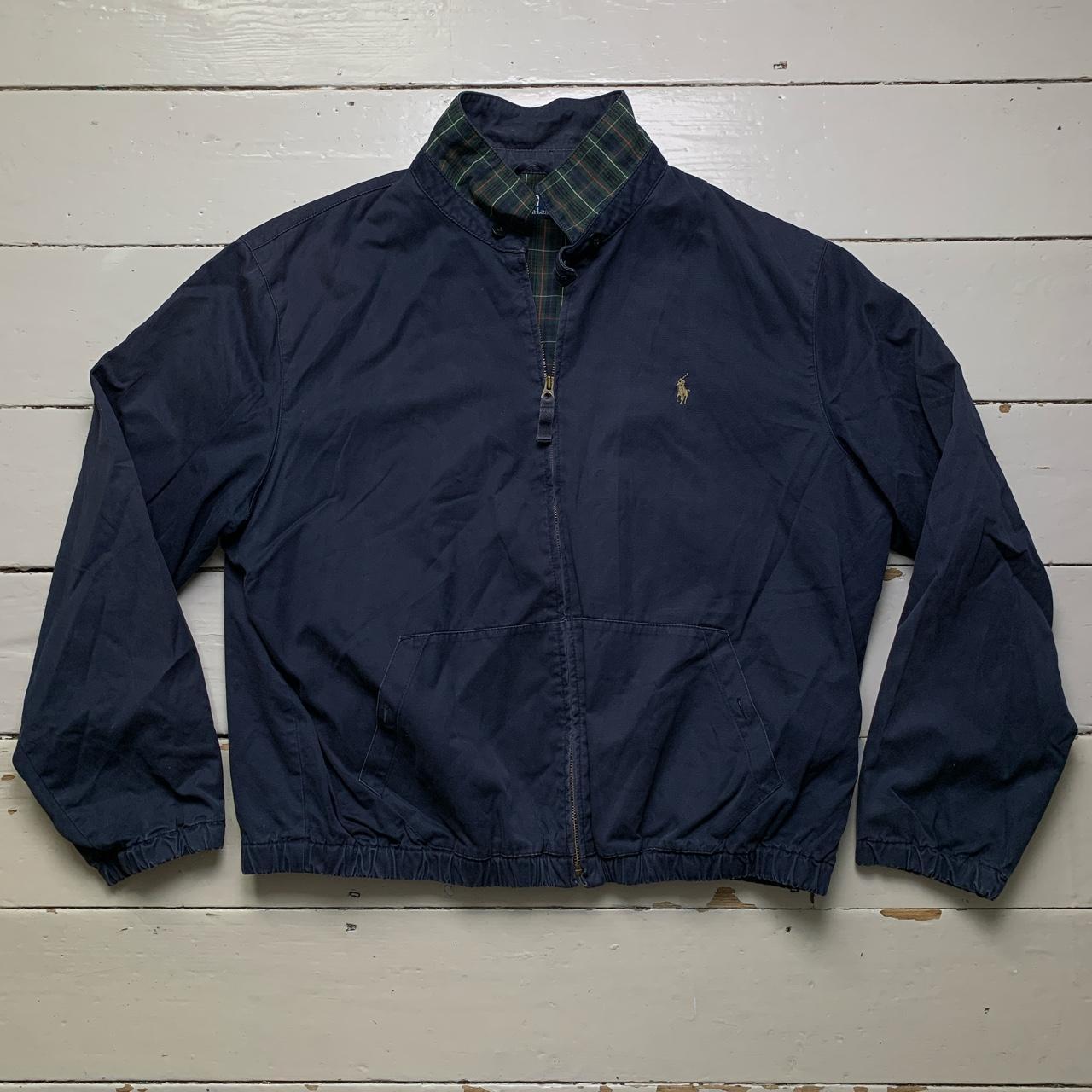 Polo Ralph Lauren Men's Navy and Cream Jacket | Depop