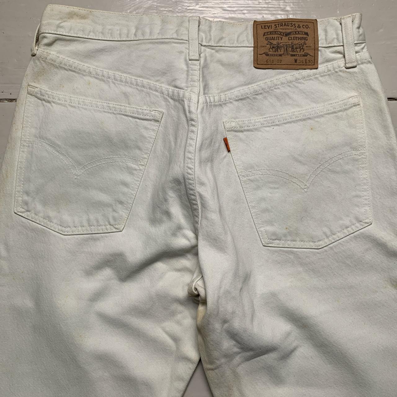 Levis 618 02 Vintage White Jeans 🔥 yellowing... - Depop