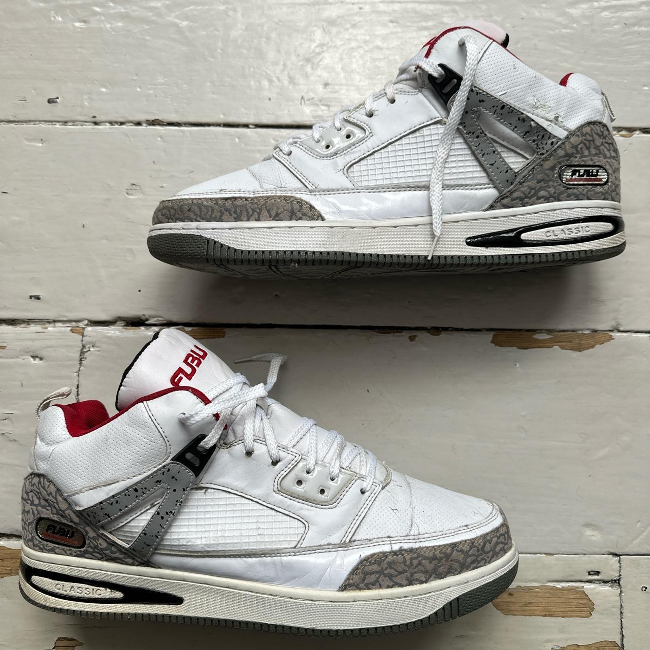 FUBU Cement Jordan 3 or 4 type Vintage High Top... - Depop