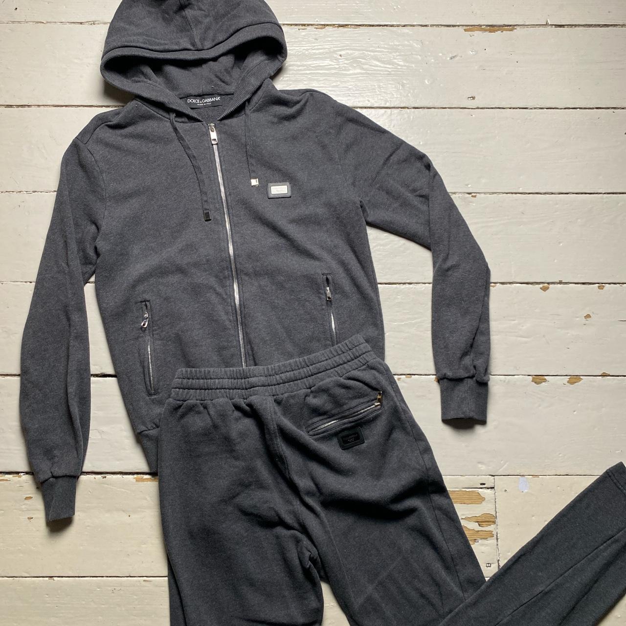 Dolce Gabbana Grey Full Tracksuit with Silver