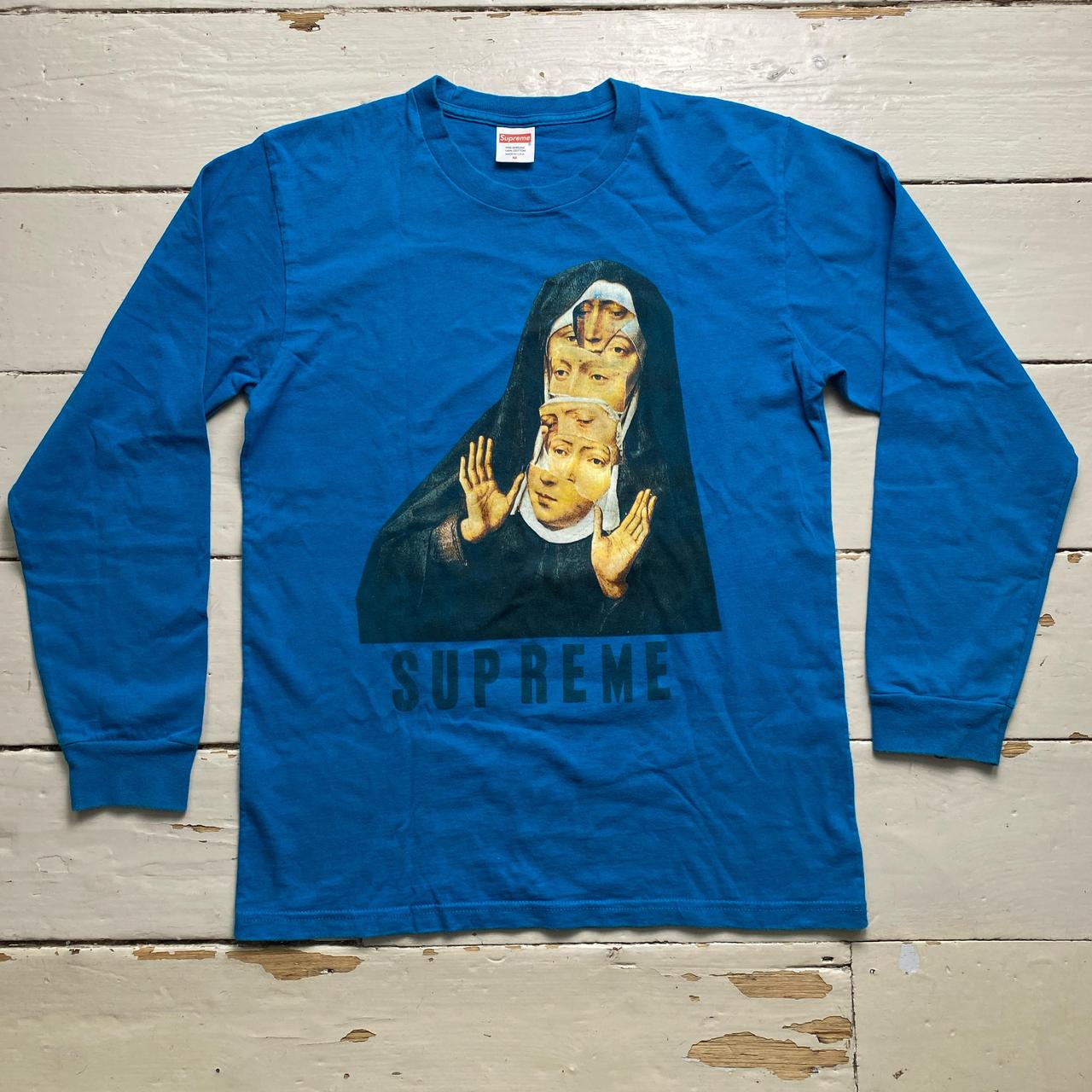 Supreme Nun Blue Long Sleeve T Shirt In good. Depop