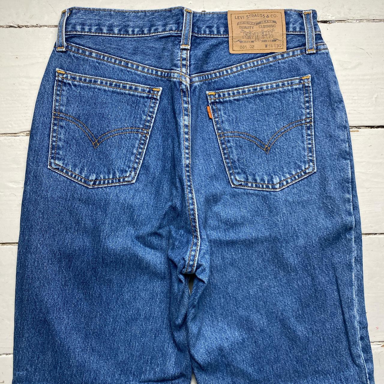 Levis 881 02 Vintage Orange Tab Blue Jeans In. Depop