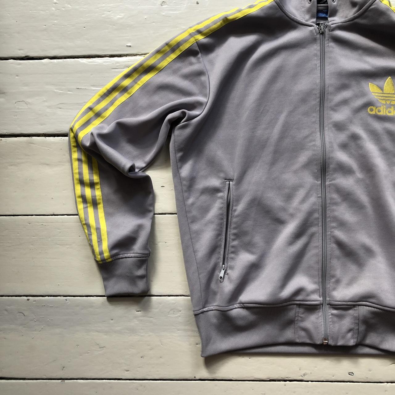 adidas フード付きジャケット グレー/イエロー adidas ブルゾン アウター テレックス Xperior ライトフリース